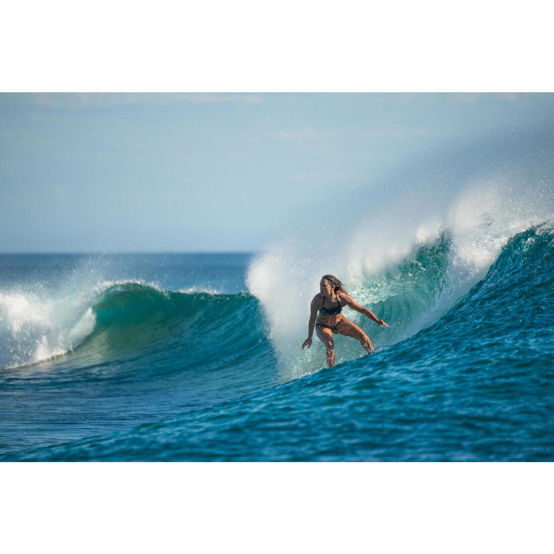 Haut de maillot de bain brassière de surf femme double réglage plat ELISE FOAMY