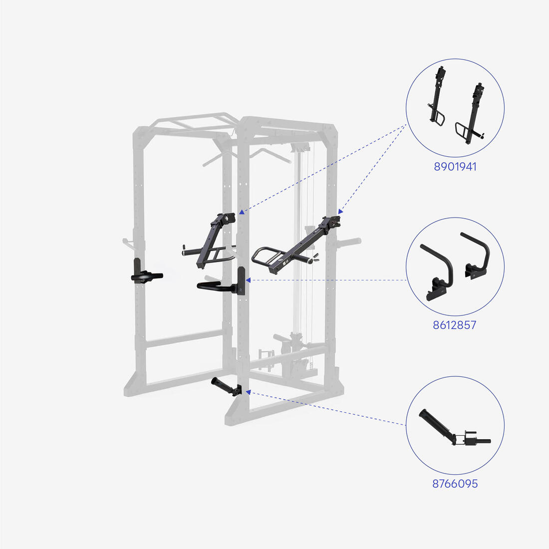 Cage de musculation polyvalente, Power rack 900