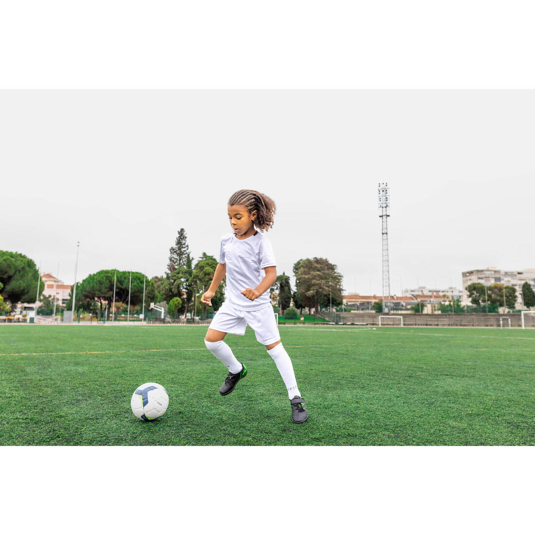 Chaussettes de football enfant ESSENTIELLE blanche