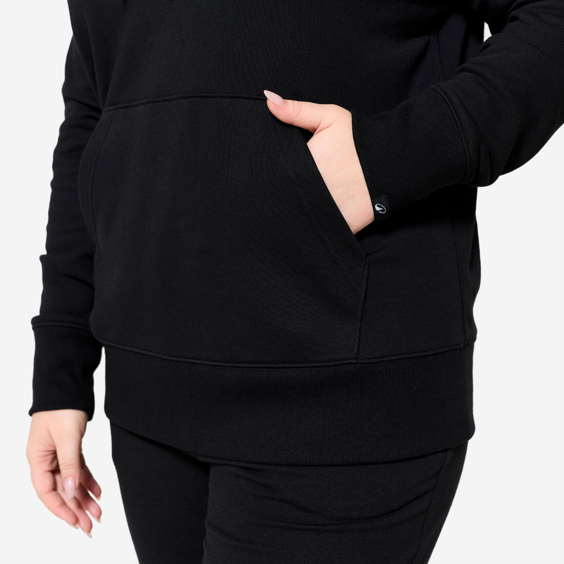 Sweat à capuche en coton fitness femme