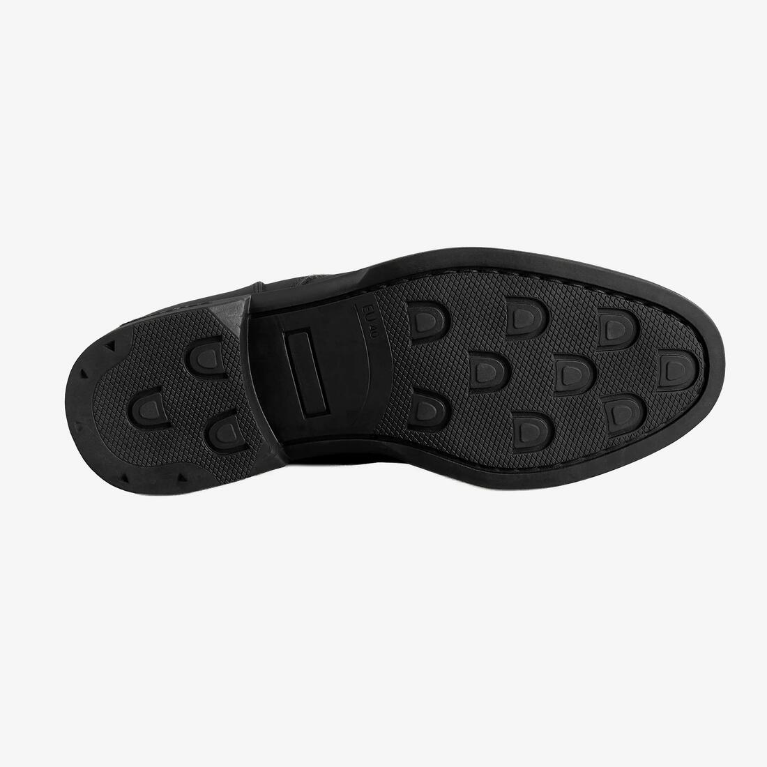 Boots équitation cuir paddock lacets Adulte - 560 noires