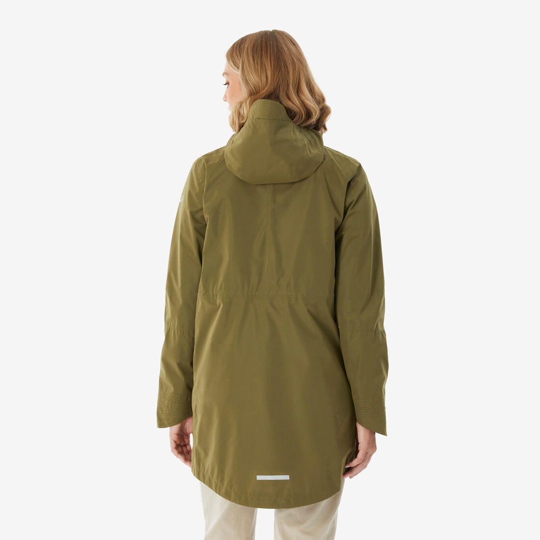 Veste longue imperméable femme, NH500