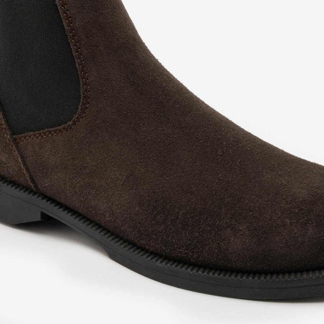 Boots équitation croute de cuir junior - 500 marron