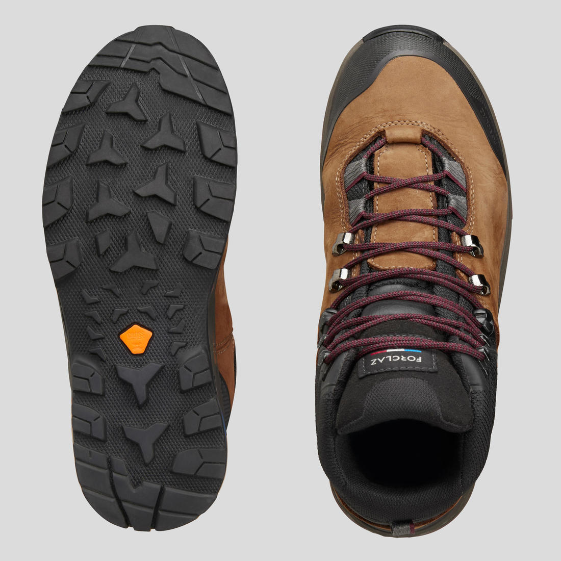 Chaussures trekking cuir imperméables - mt100 hyb - femme haute