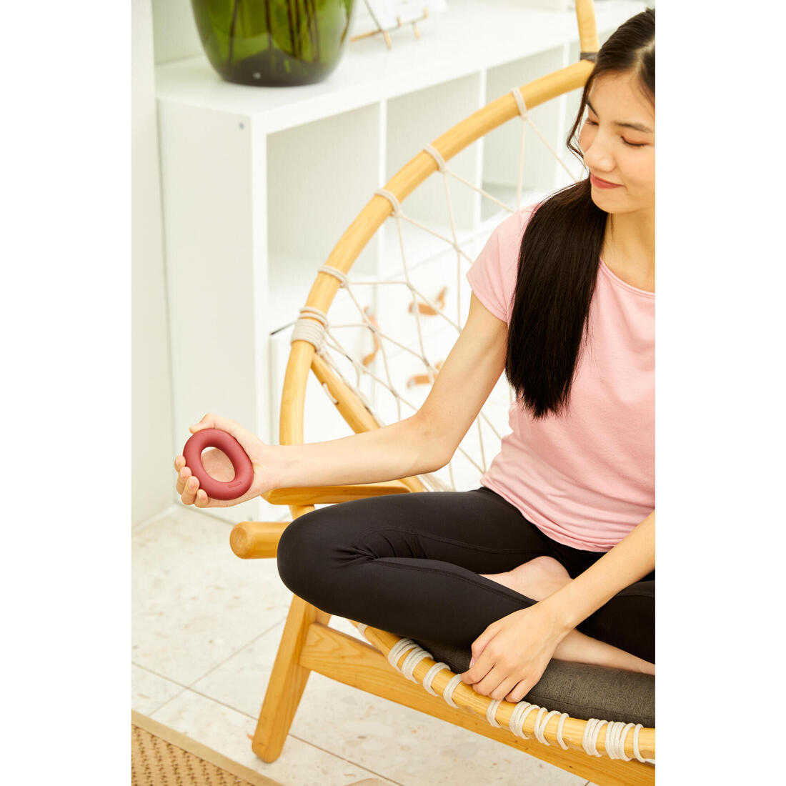 Handgrip ring de musculation résistance difficile 40kg - rouge