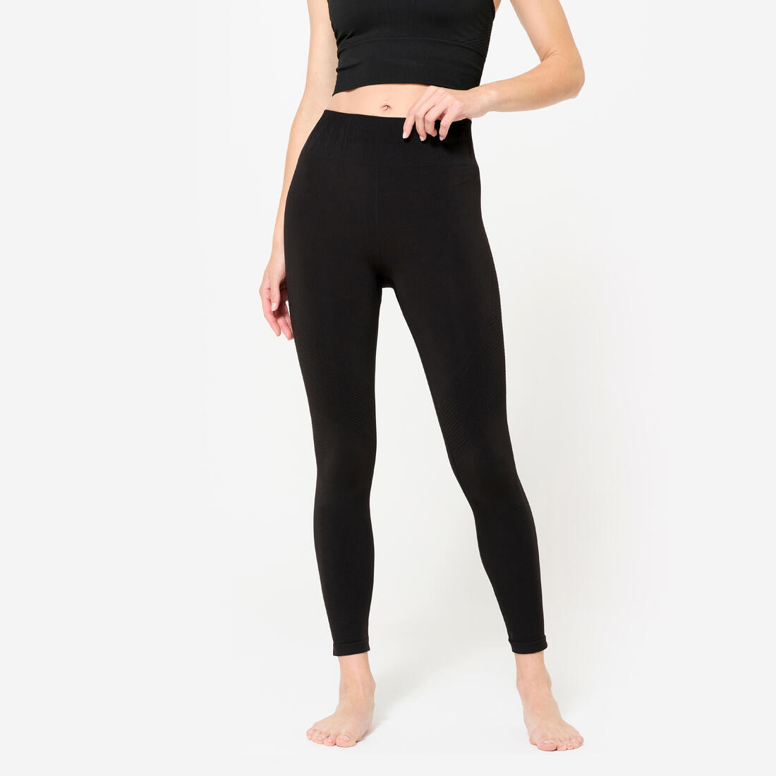 Legging long yoga effet seconde peau taille haute