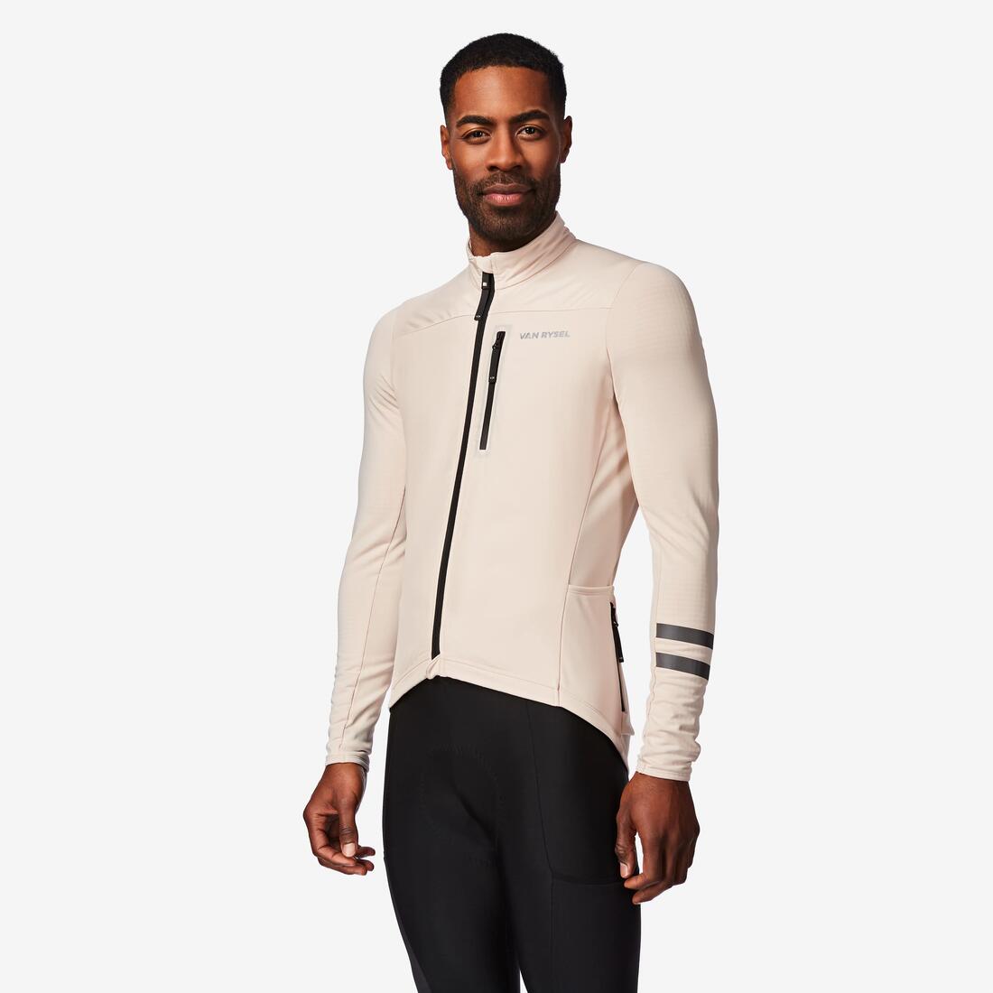 Maillot de vélo de route manches longues mi-saison homme, noir EDR