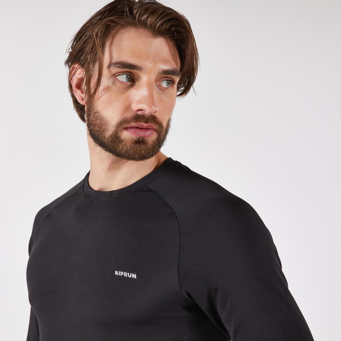 T-Shirt manches longues running sans couture Homme, KIPRUN Run 500