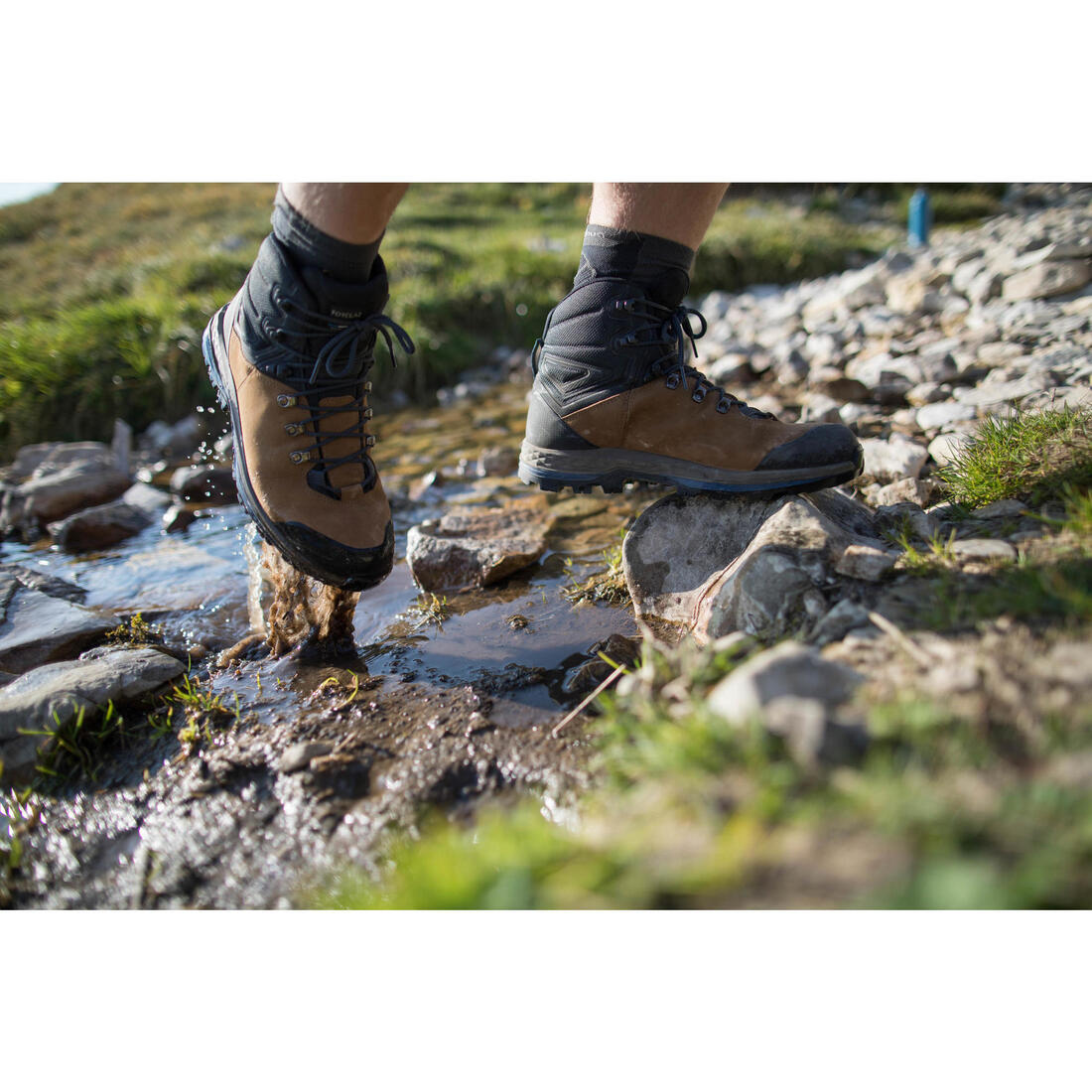 Chaussures trekking cuir imperméables - mt00 hyb- homme haute