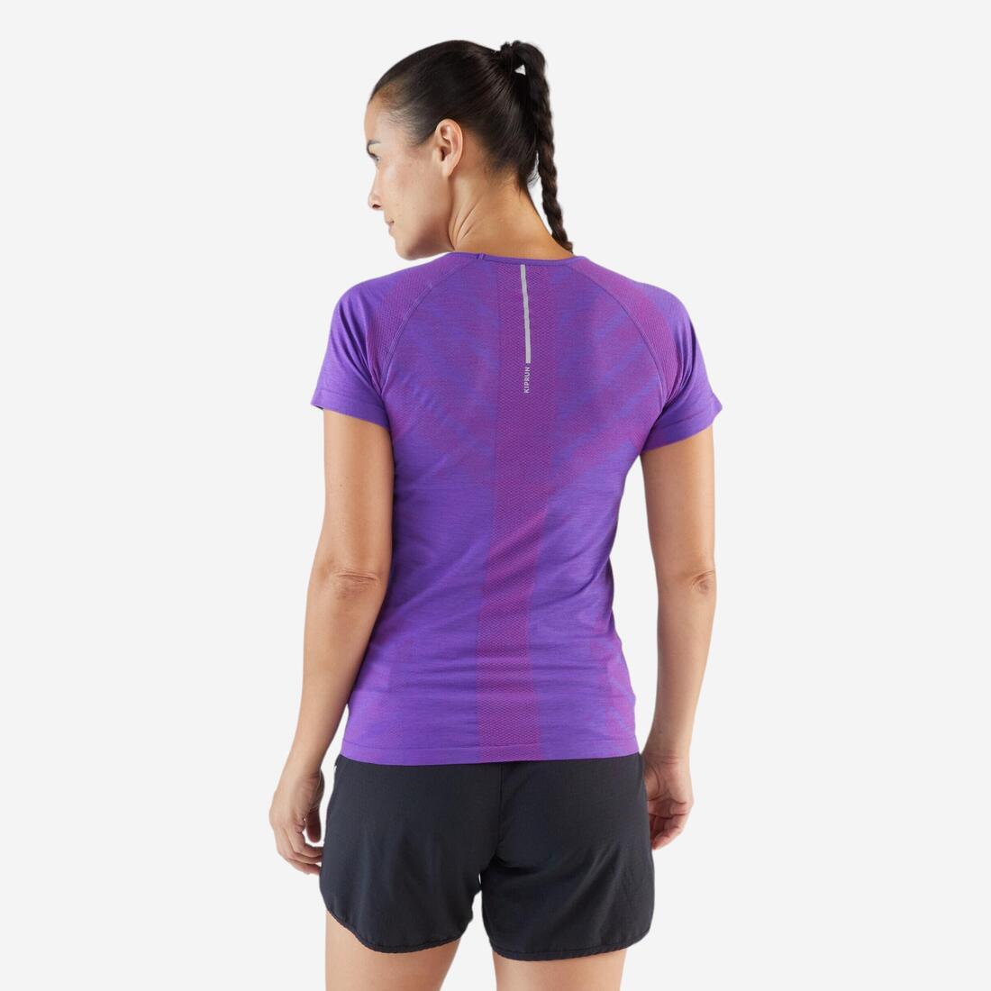 T-shirt running & trail sans couture femme - kiprun run 500 confort slim