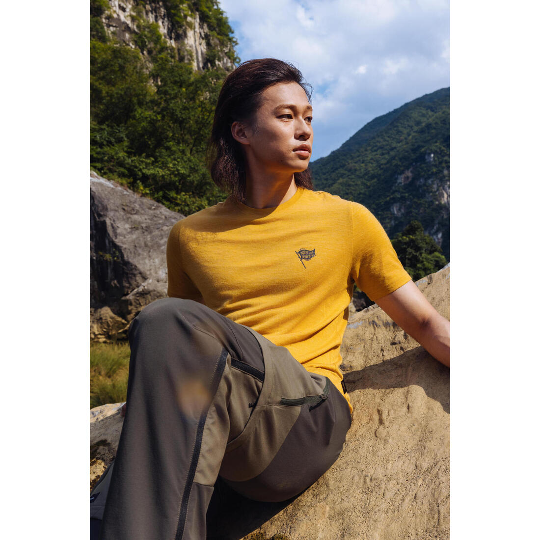 T-shirt manches courtes de trek en laine mérinos homme, Merino Fresh