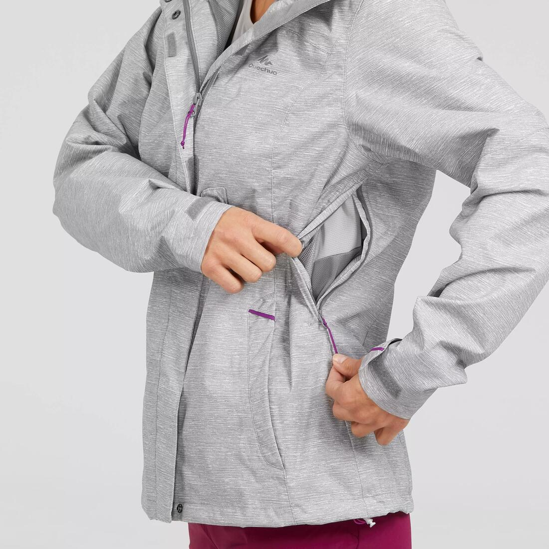 Veste de randonnée imperméable femme, MH100