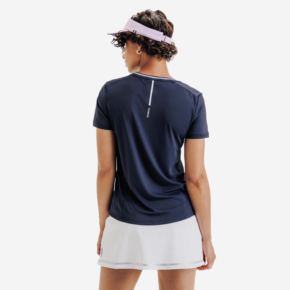 T-shirt de tennis respirant col V femme, Dry