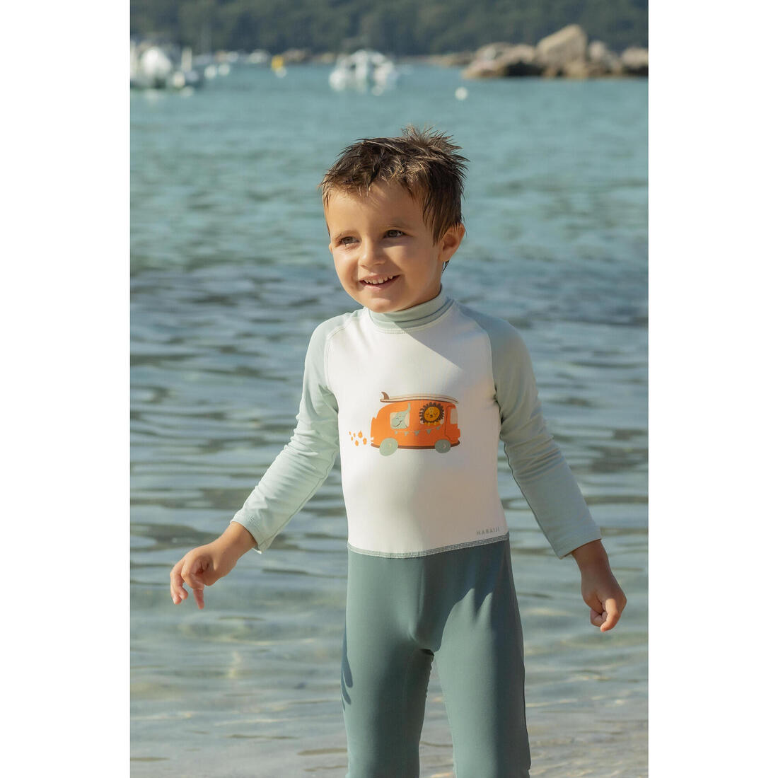 Combinaison de natation anti uv bébé / enfant manches longues imprimé