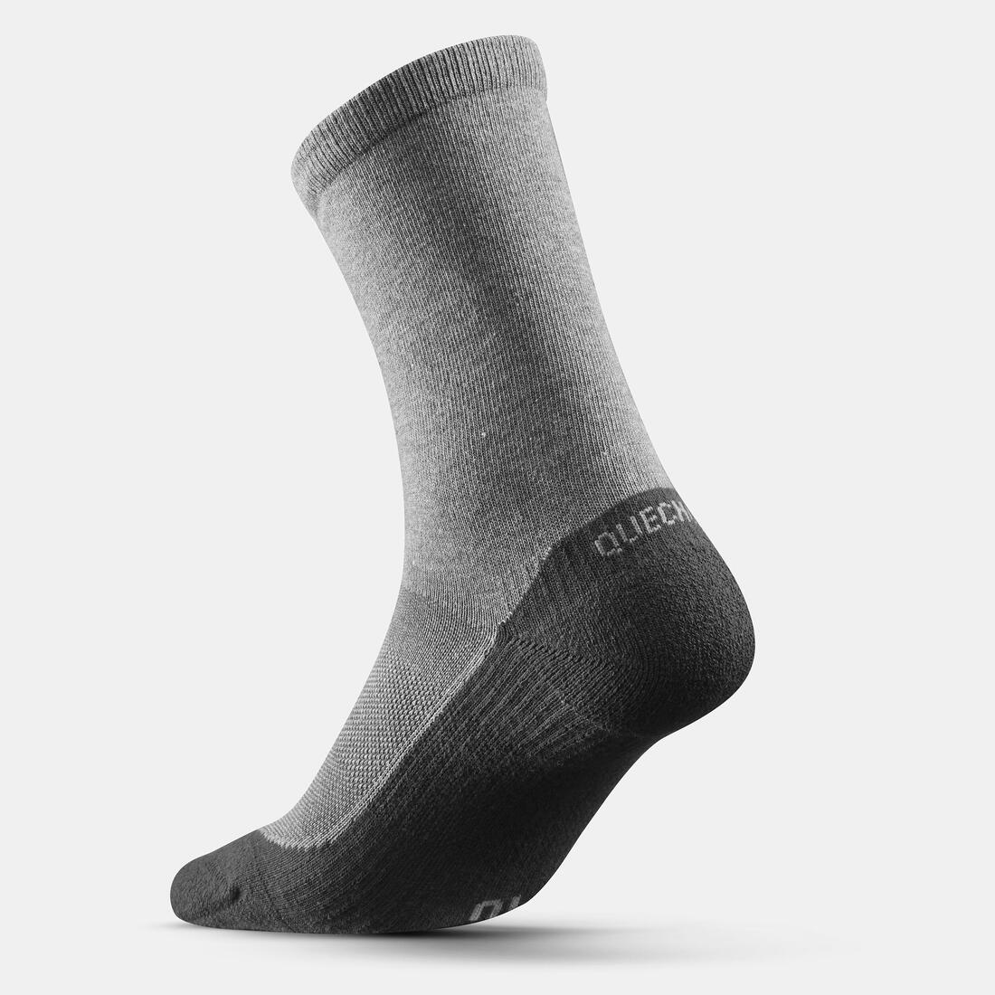 Chaussettes de randonnée hautes (2 paires) adulte, Hike 50 gris