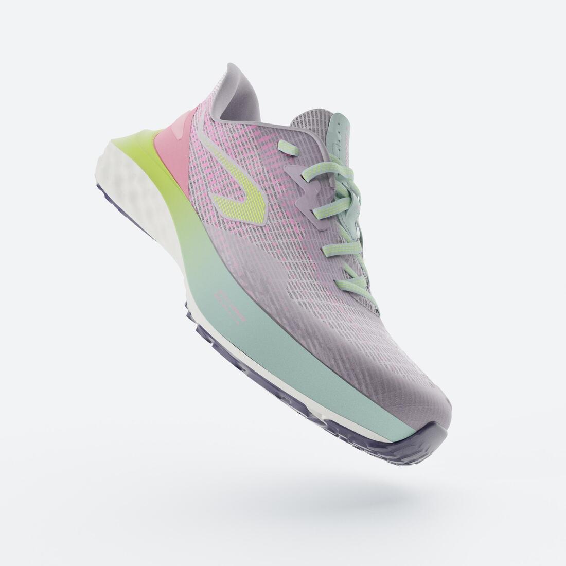 Chaussures de running Enfant - KIPRUN K500 FAST noires et jaunes