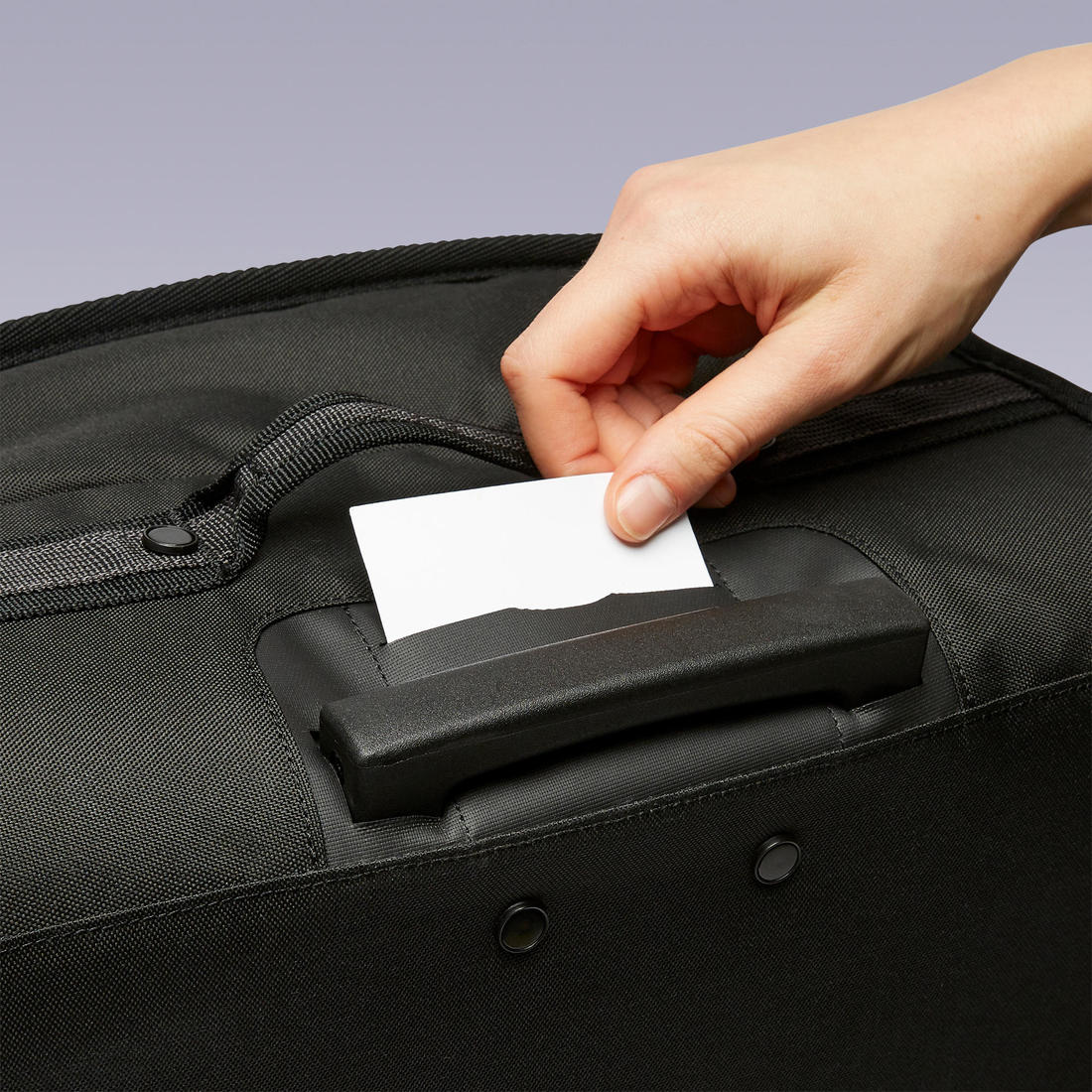 Valise 30L à roulettes - sac de voyage transport cabine - ESSENTIAL noire