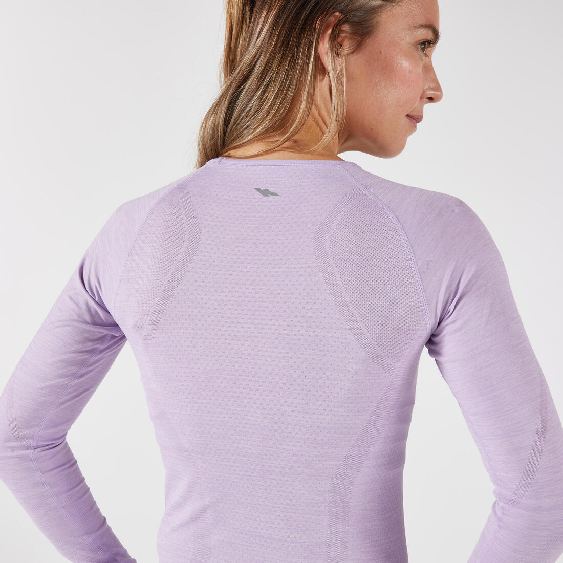 T-Shirt manches longues running Femme sans couture, KIPRUN Run 500
