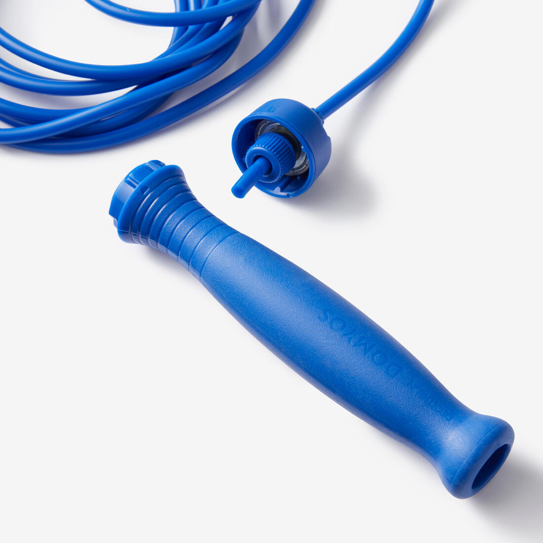 Corde à sauter avec poignées en gomme - Longueur ajustable 3m - Bleu foncé