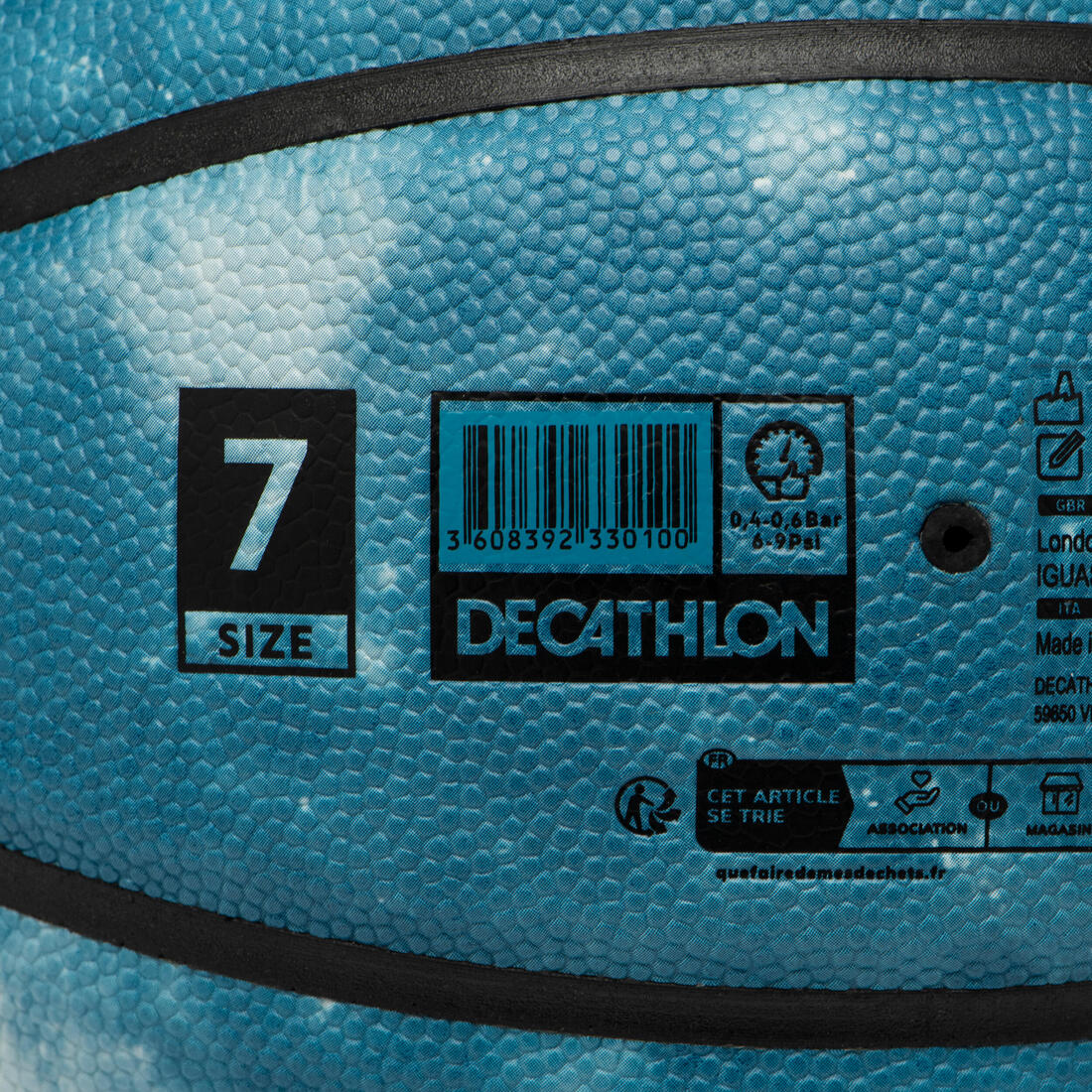 Ballon de basketball taille 7 - bt500 fiba