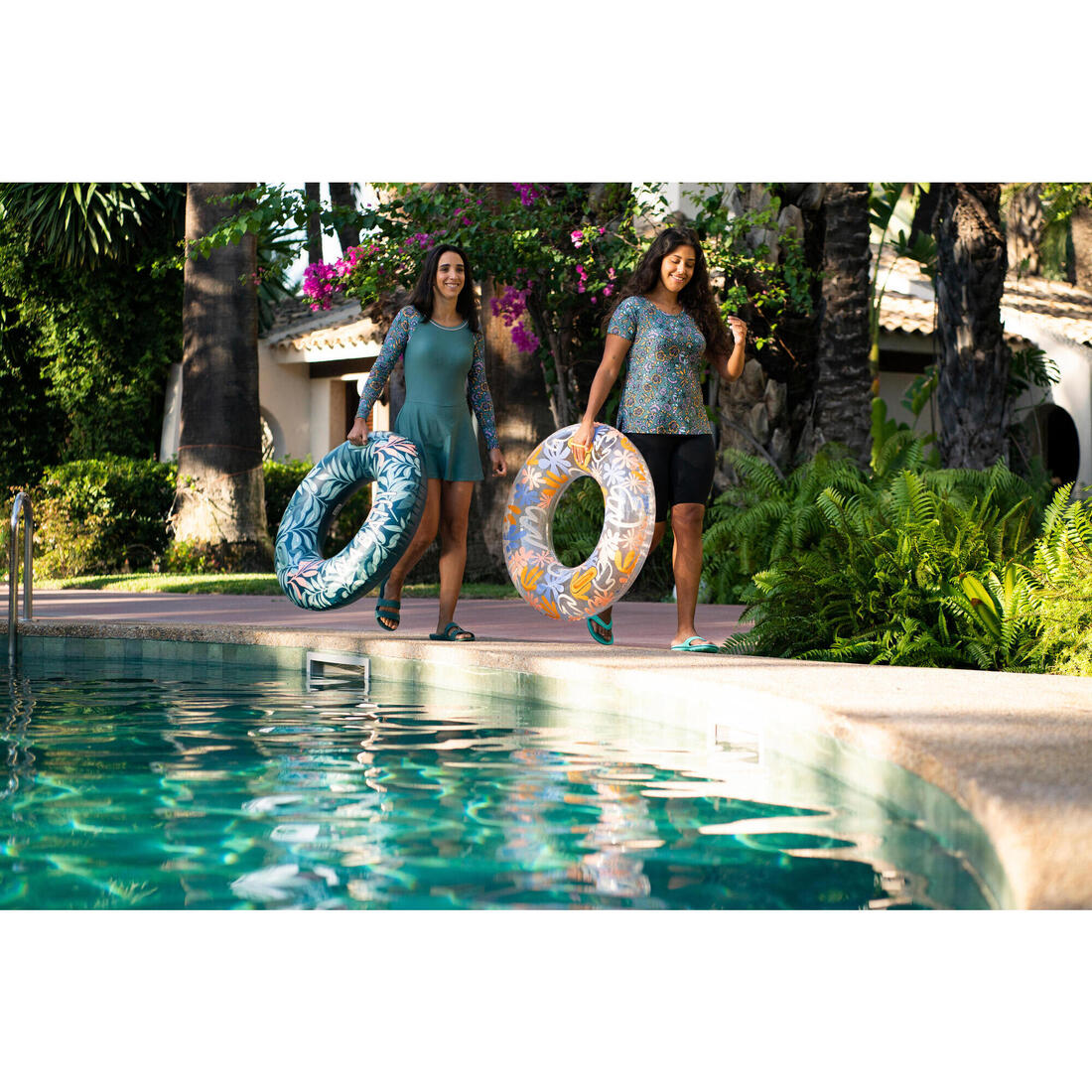 Tongs de Piscine Femme - Tonga 500 - Tra Marine Corail