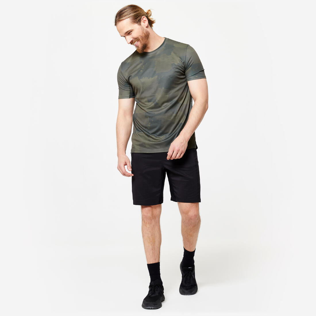Short de fitness respirant poches zippées homme