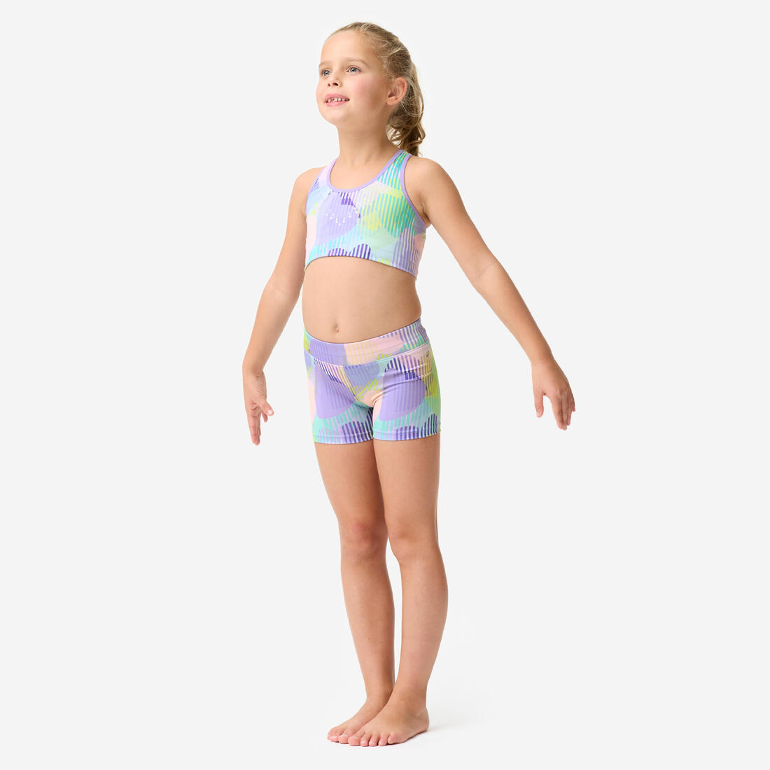 SHORT GYM FILLE NOIR BRILLANT