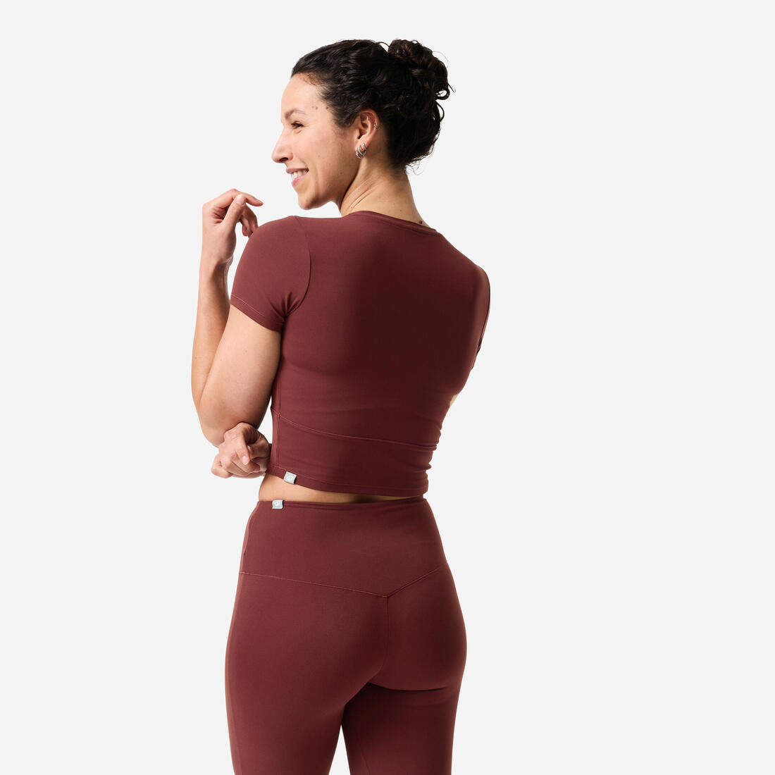 T-shirt de yoga et Pilates extensible et doux femme, Breathe