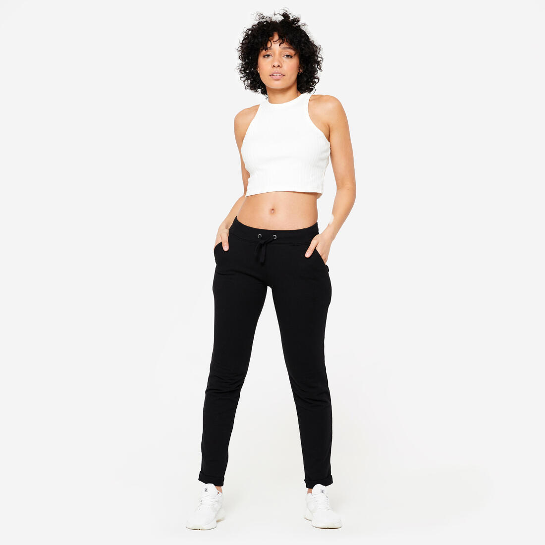 Pantalon Jogging Slim Fitness Femme - 500 gris
