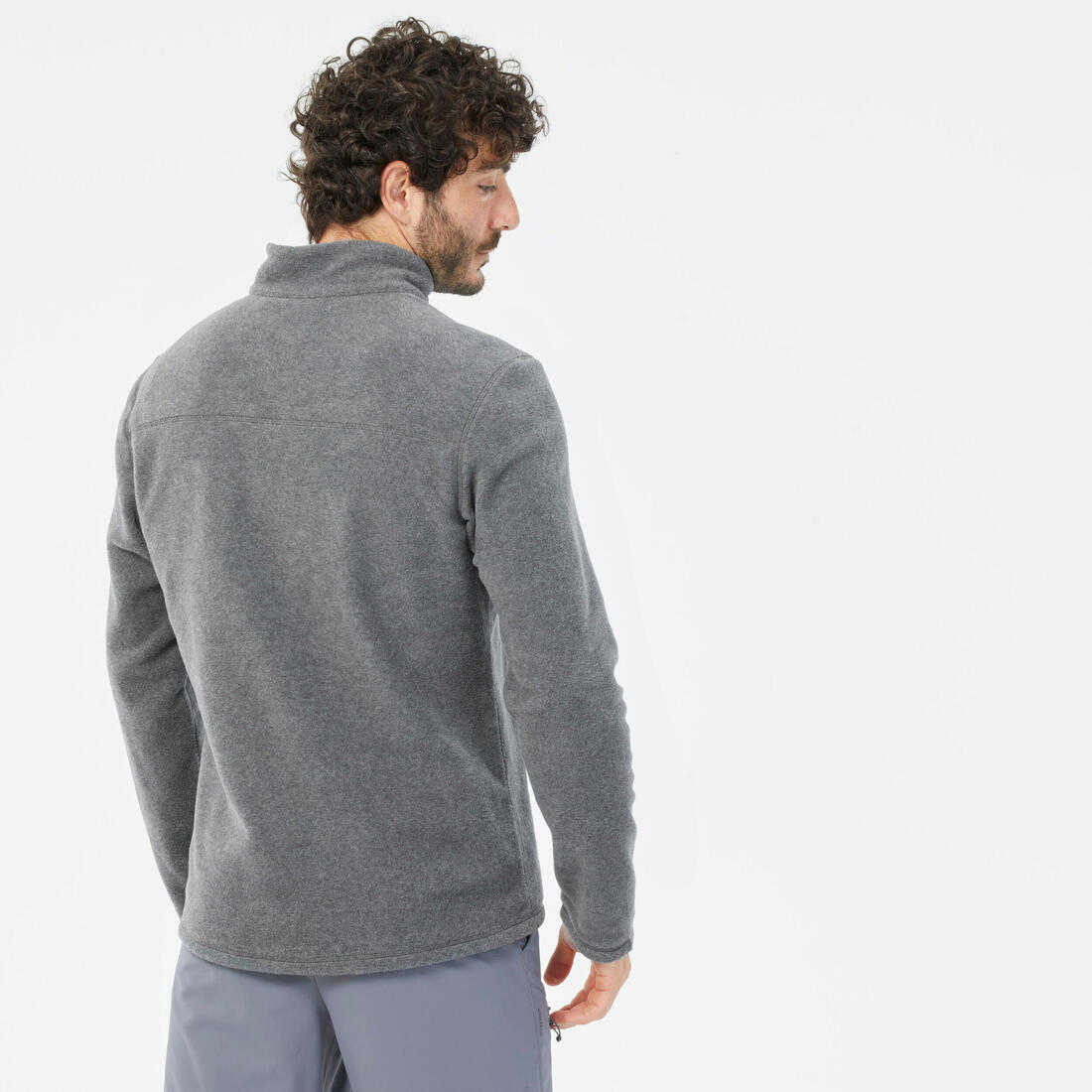 Polaire de randonnée montagne homme, MH100 demi zip