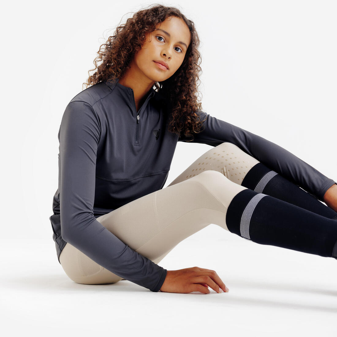Pantalon équitation full grip léger Enfant - 500 mesh