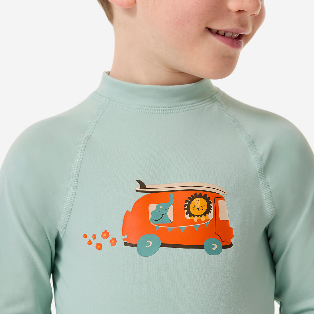 T-shirt anti UV manches longues bébé, imprimé savane