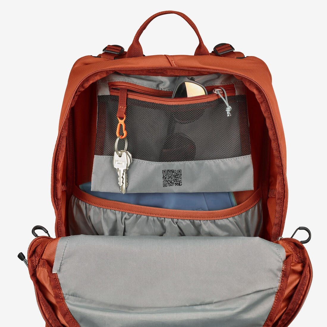 Sac à dos de randonnée ventilé 25L, MH500 khaki