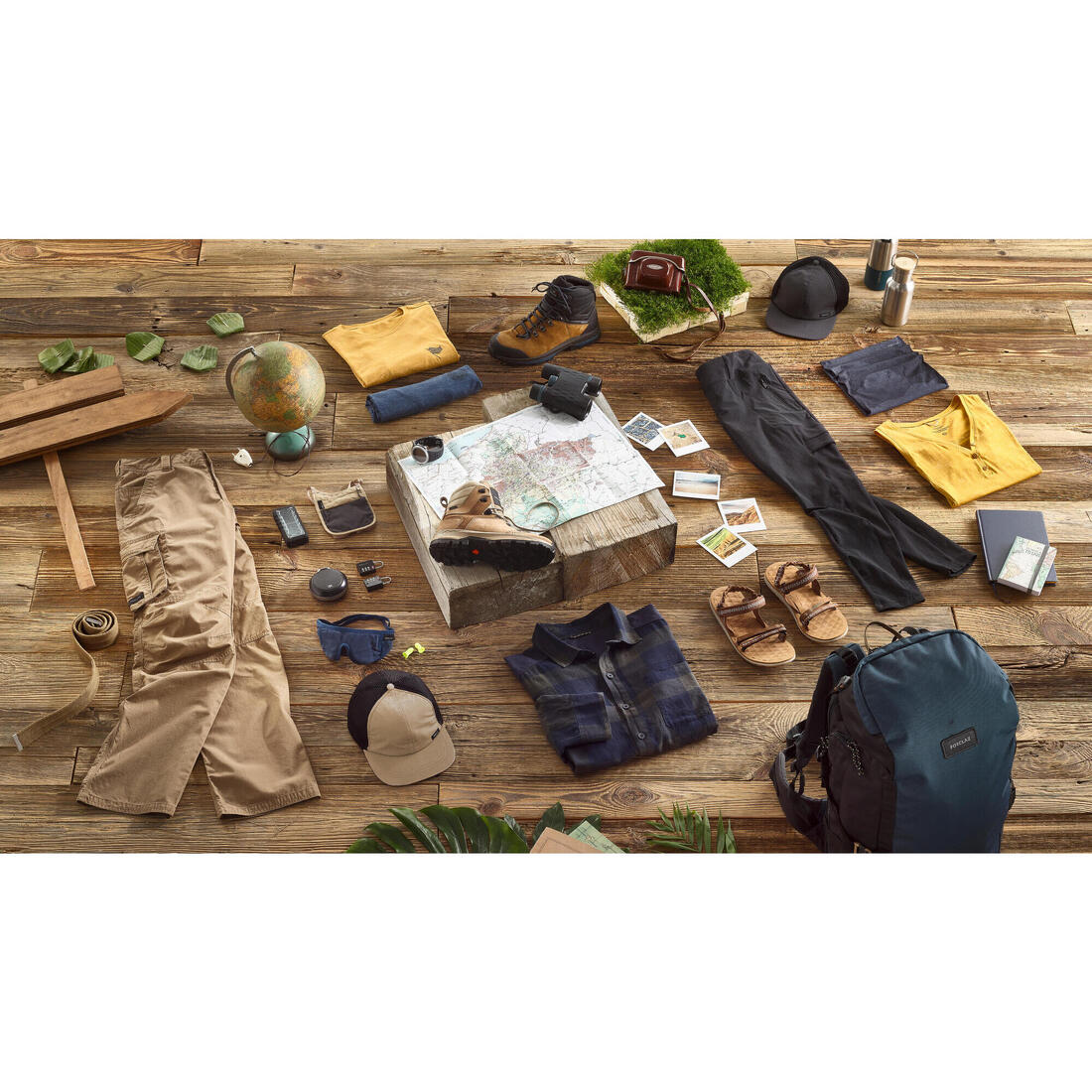 Pantalon cargo de trek voyage - travel 500 homme