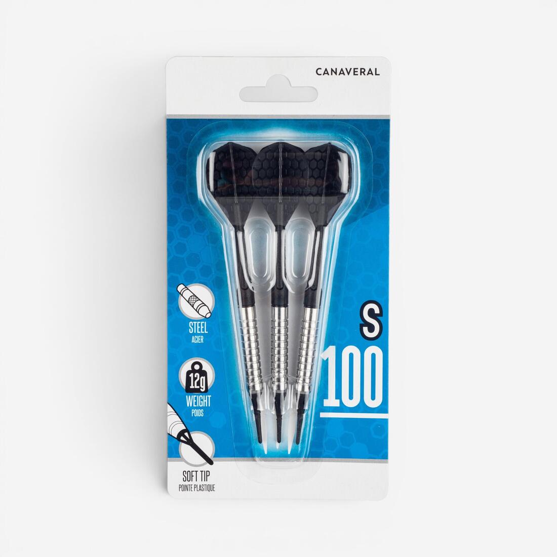 3 FLECHETTES POINTES PLASTIQUE S100