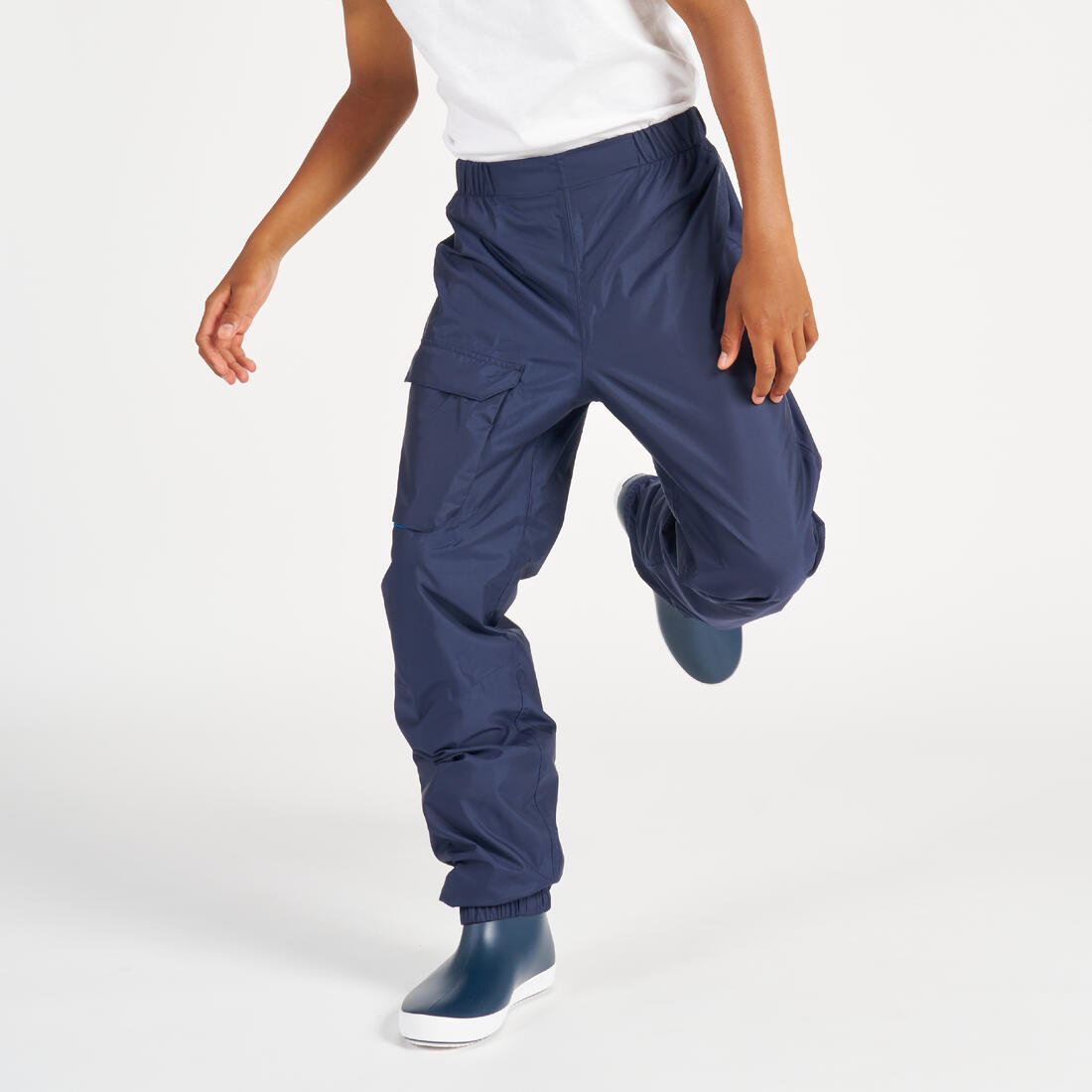 Surpantalon de pluie enfant, 100 bleu marine