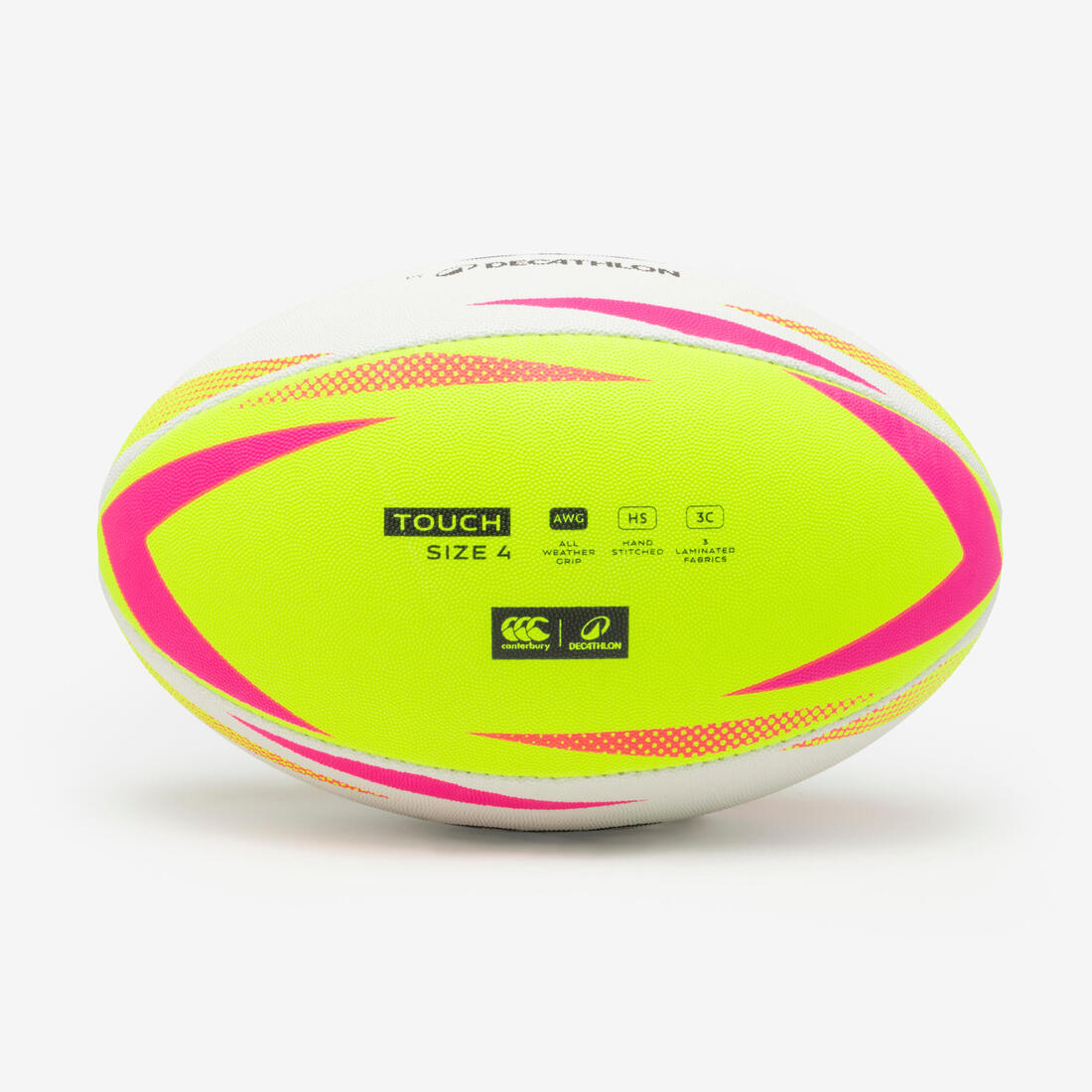 Ballon de Touch Rugby, Decathlon | Canterbury Jaune et Rose fluo