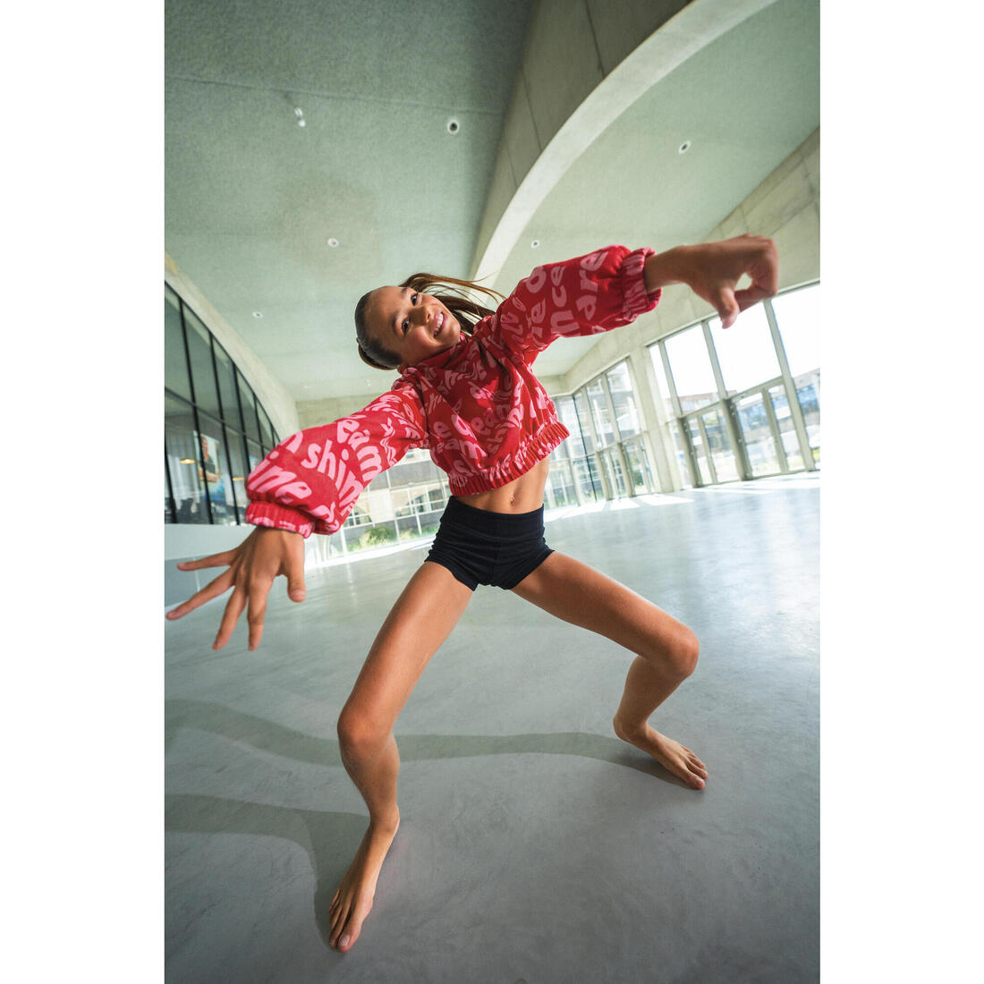 Short danse modern jazz taille haute Fille