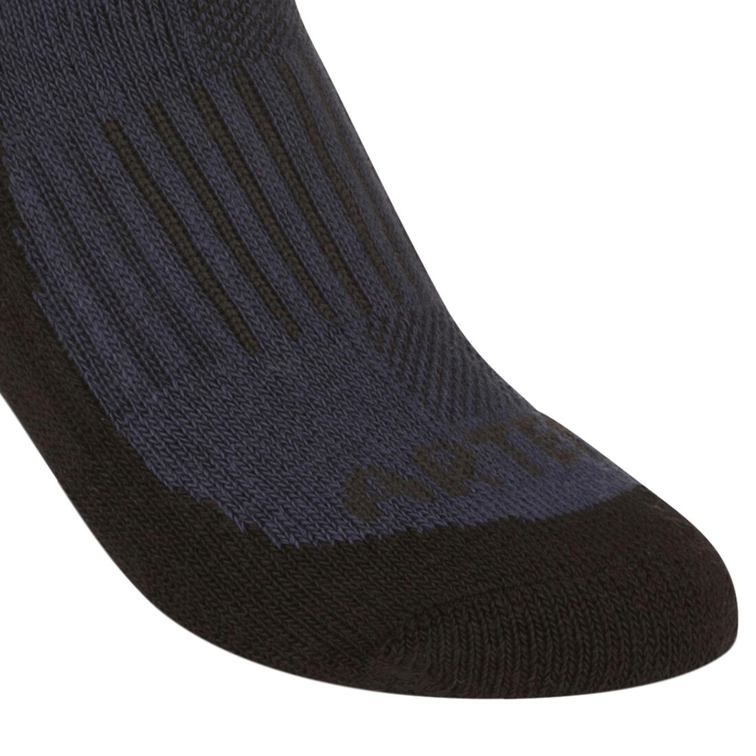 CHAUSSETTES DE SPORT ENFANT HAUTES RS 500 NOIR BLANC GRIS LOT DE 3