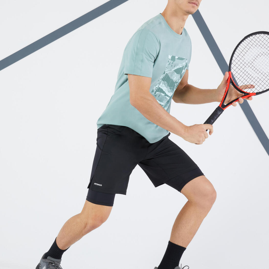 T-shirt de tennis homme - tts soft blanc cassé