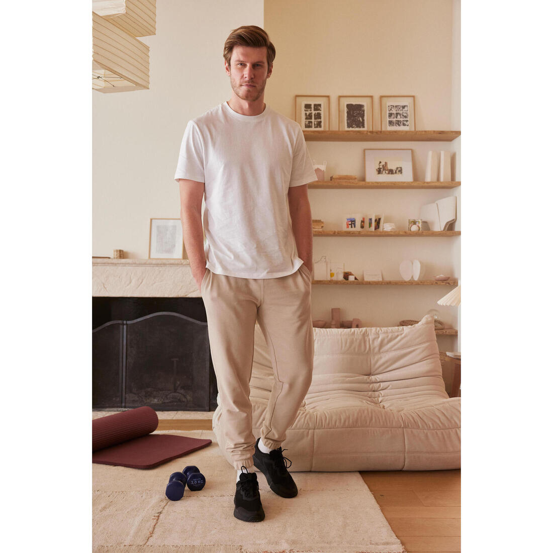 Pantalon jogging fitness regular homme