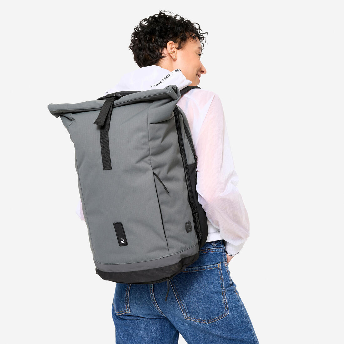SAC A DOS VELO POUR PORTE-BAGAGES DOUBLE 27 LITRES SEPIA