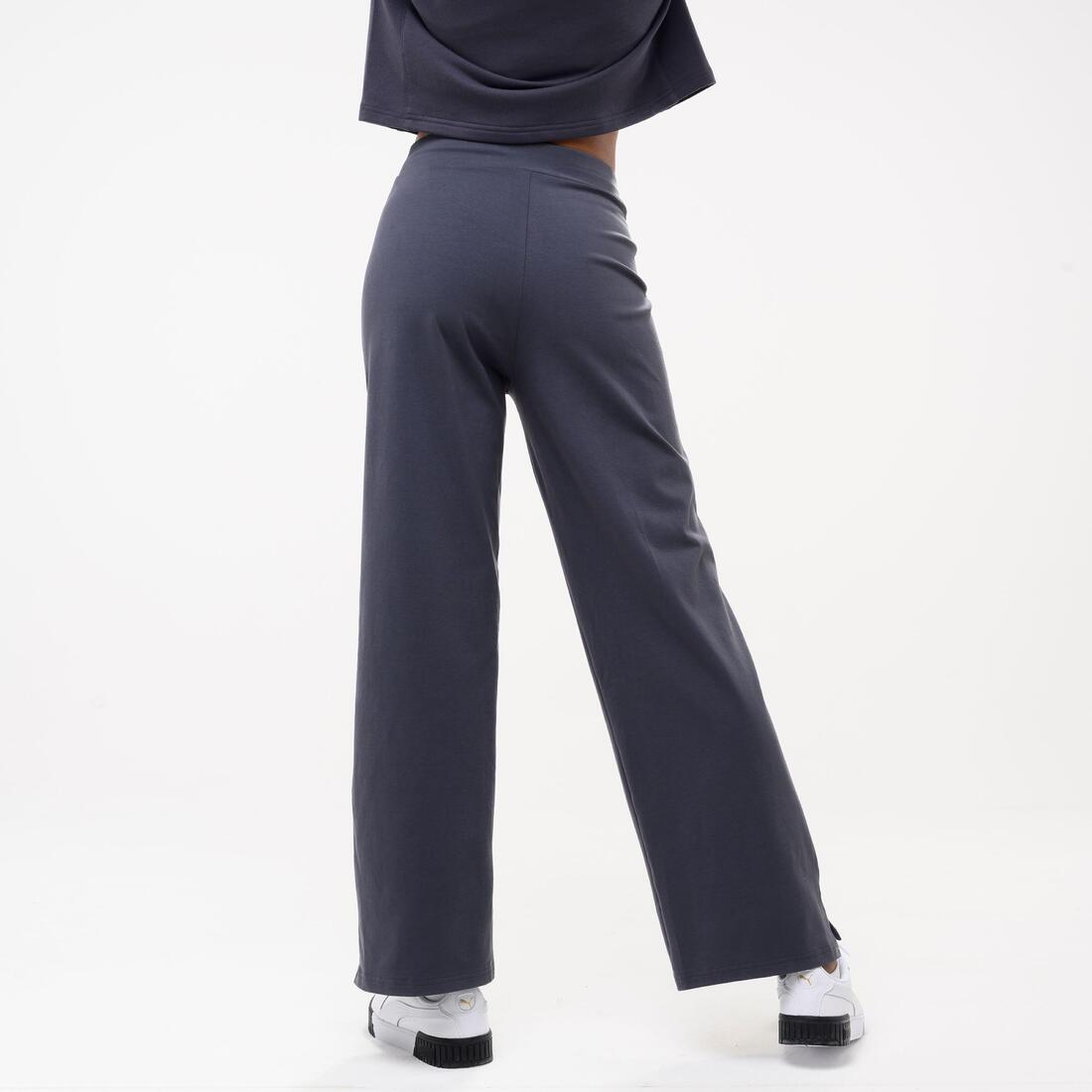 Pantalon droit en coton femme