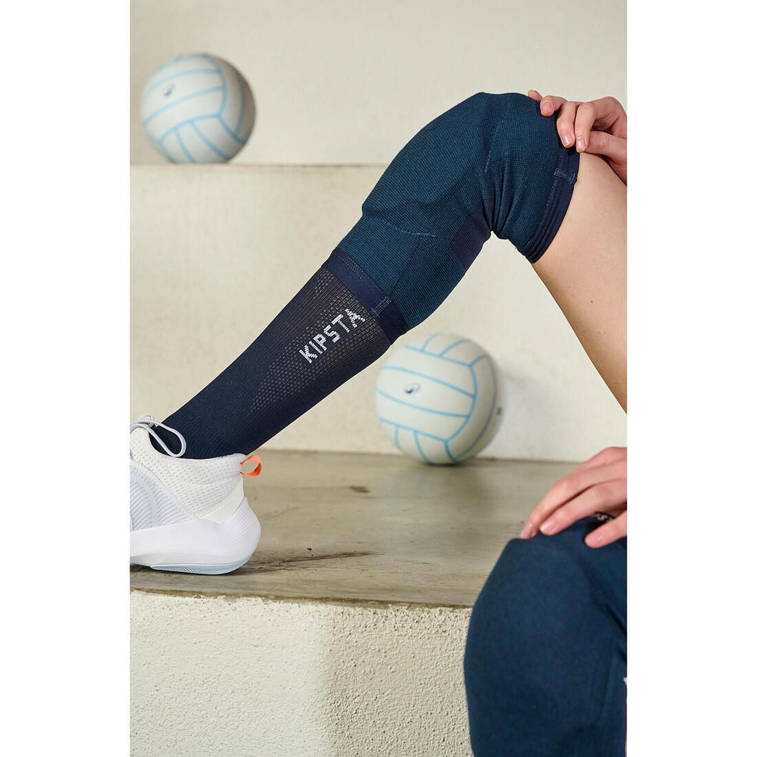 Genouillères de volley-ball VKP500 blanches