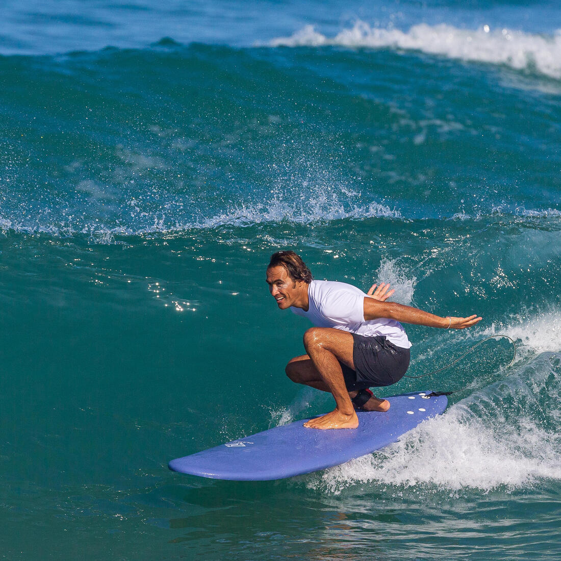 Planche de surf mousse 7'8" - 500 bleu