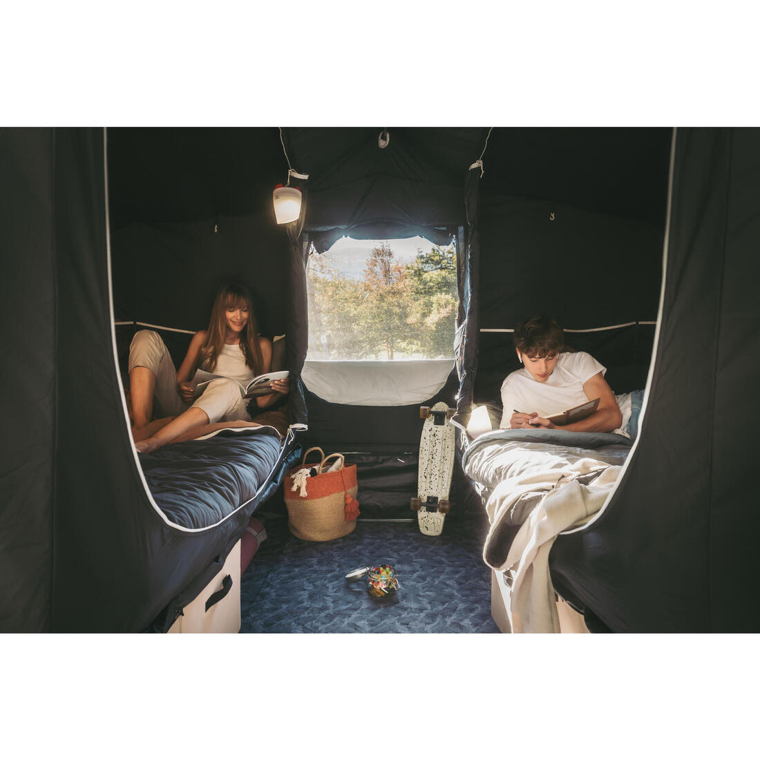 Sac de couchage de camping 10°C en coton, 2 personnes, Utim confort