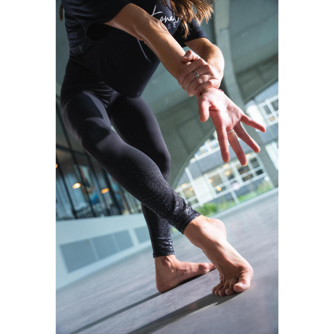 Legging de danse taille haute et ceinture plate femme