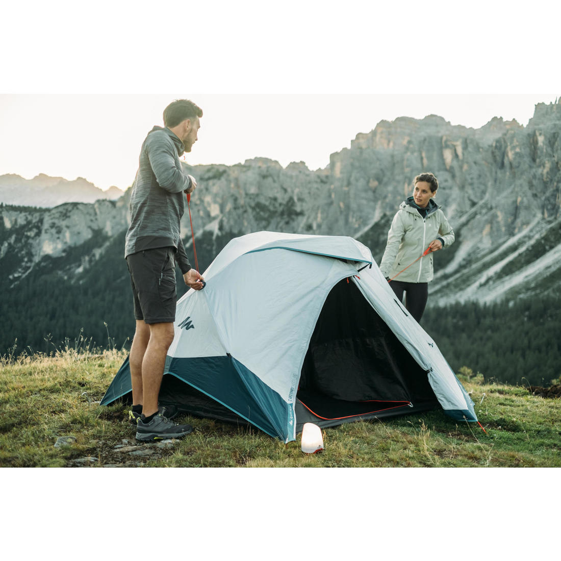 Tente de camping instantanée 2 places, 2 Seconds easy Fresh & Black