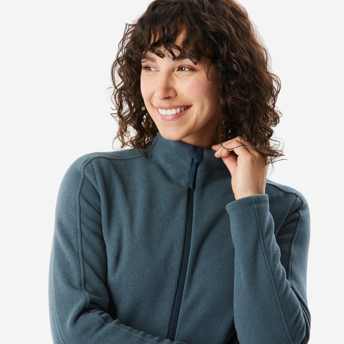 Polaire de randonnée montagne femme, MH500 full zip