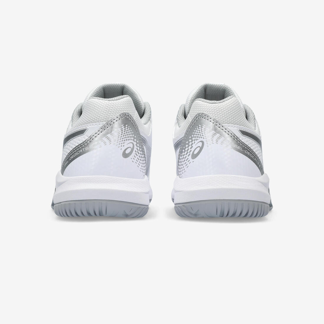 Chaussures de tennis Femme multicourt - Gel Dédicate 8 blanc argent